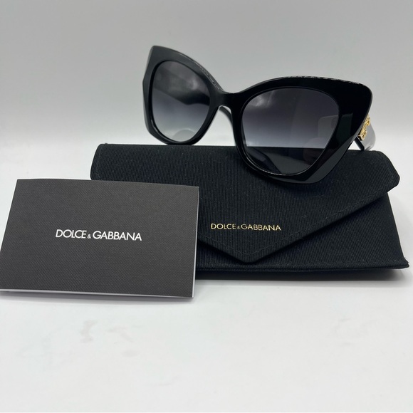 Dolce & Gabbana Women’s Cat Eye Sunglasses DG4405 Black - Picture 2 of 9